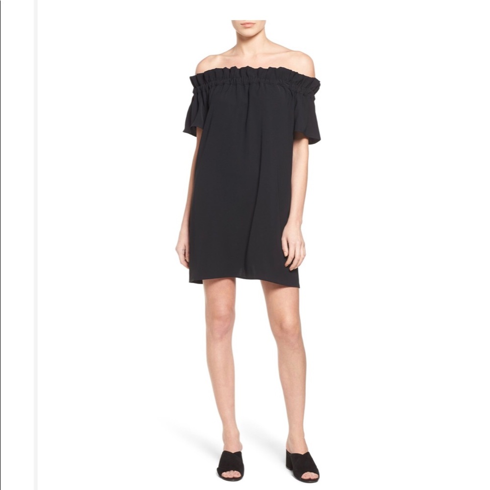 Black off the shoulder dress